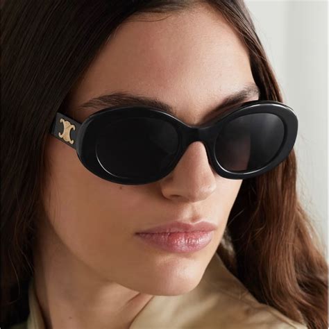 celine triomphe 52mm oval sunglasses.